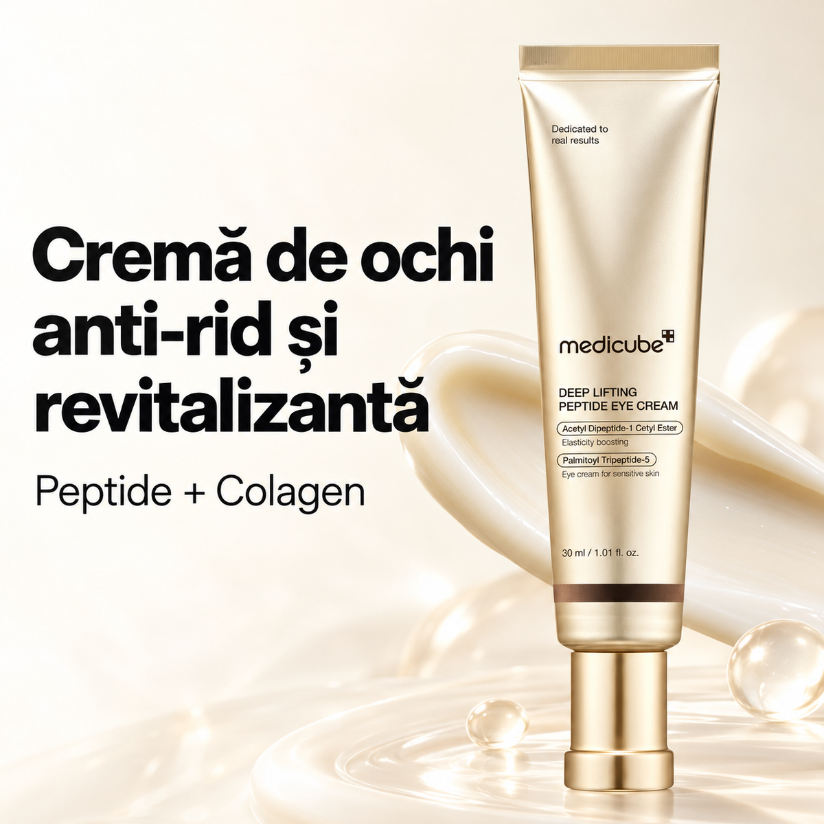 Medicube deep lifting peptide eye Crema pentru ochi cu peptide si acid hialuronic - 30 g