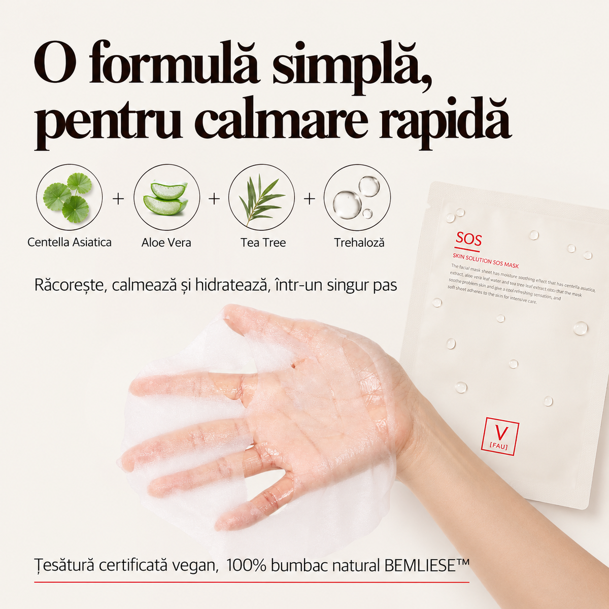 Masca racoritoare pentru calmarea pielii -25 gr