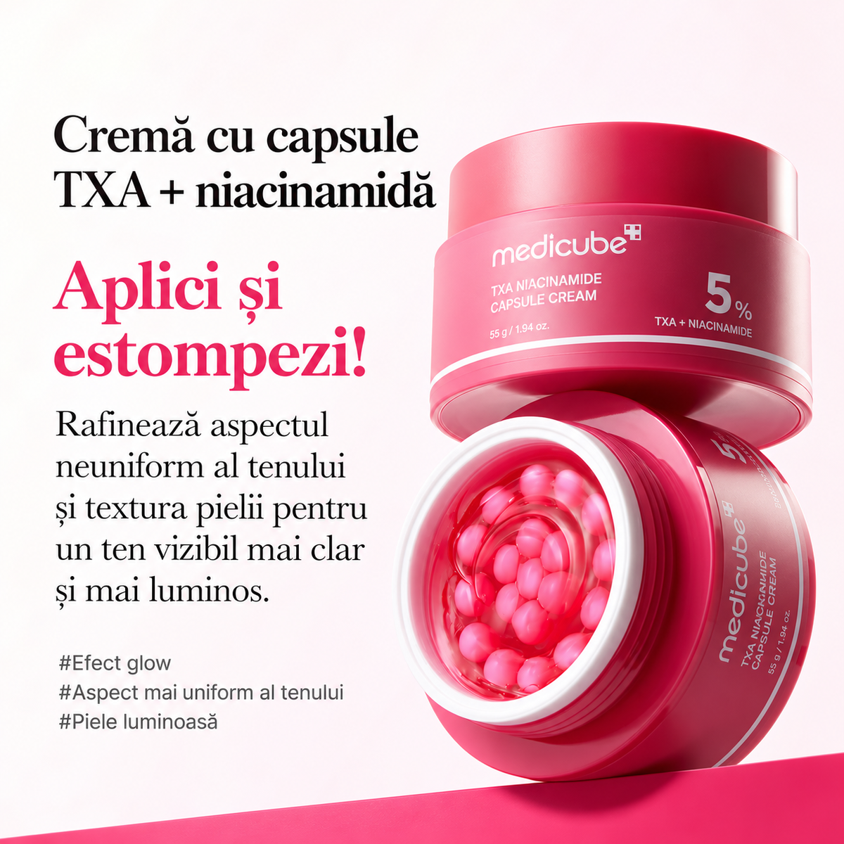 Medicube TXA Niacinamide  Cremă faciala pentru pete si luminozitate - 55 g